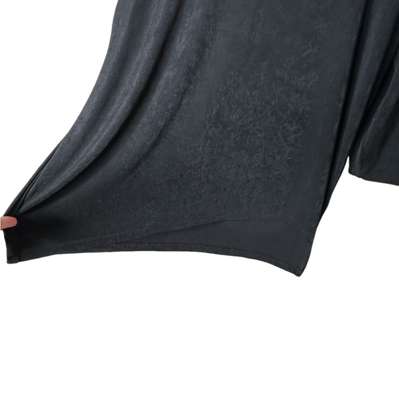 Chico’s Travelers Size 3 Slinky Knit Tunic Grommet Sleeves Asymmetric Hem - Picture 5 of 14